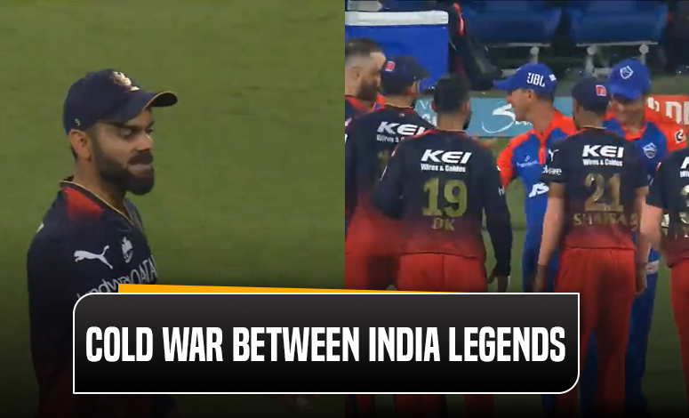 Watch Virat Kohli Sourav Ganguly Refuse To Shake Hands After RCB V DC