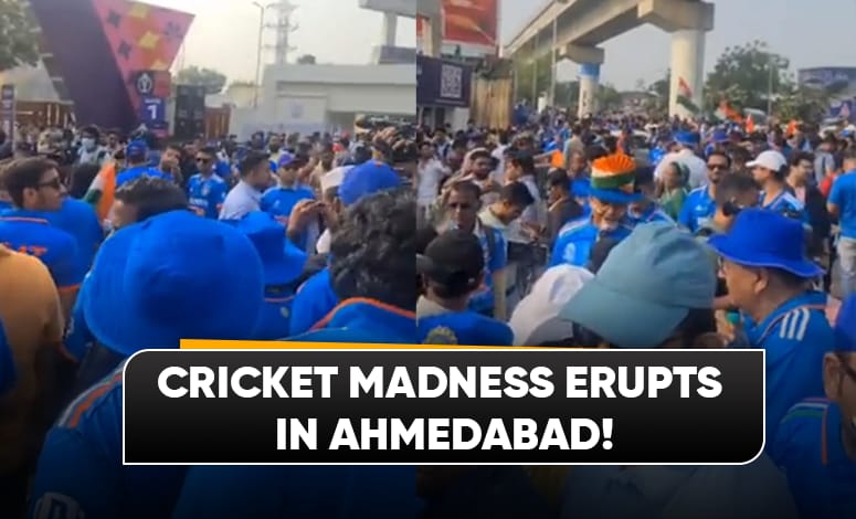 WATCH Fans Gather Near Narendra Modi Stadium In Ahmedabad Ahead Of