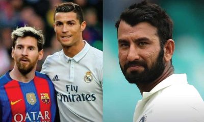 Cheteshwar Pujara,Cristiano Ronaldo, Lionel Messi