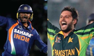 Harbhajan Singh and Shahid Afridi