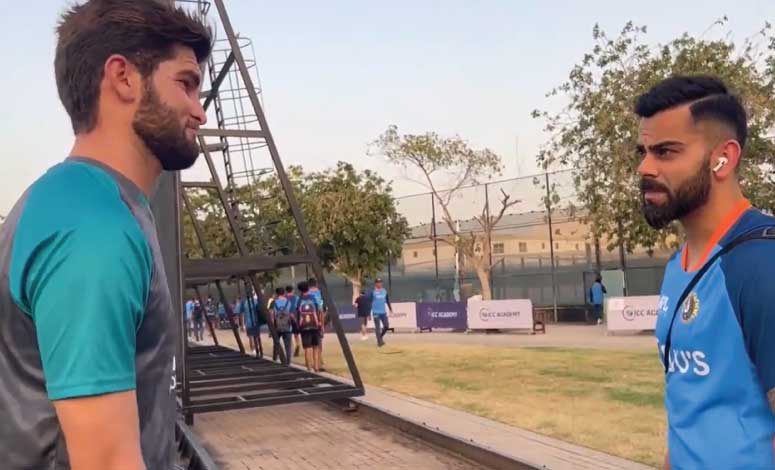 Pakistani players greeted players from India and Sri Lanka ahead of the Asia Cup 2022
