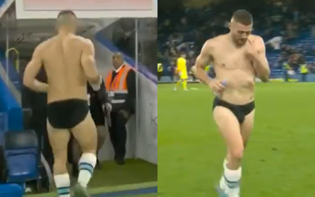 Mateo Kovacic runs almost stripped off