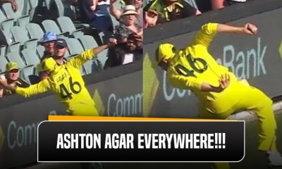 Ashton Agar lights up Adelaide with alien-like reflexes to save six against England