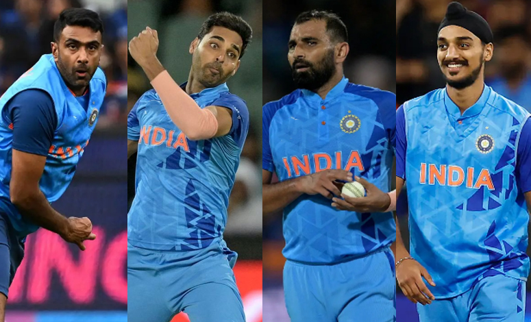 Ravichandran Ashwin, Bhuvneshwar Kumar, Mohammed Shami, Arsdeep Singh