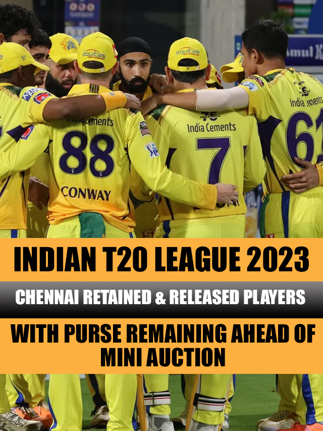 Indian T20 League 2023 Chennai retained and released players with