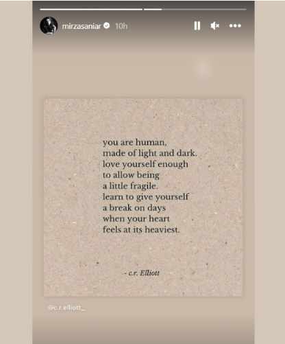 Sania Mirza's Instagram post 