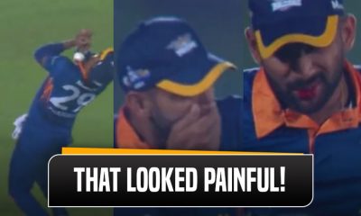 Watch: Chamika Karunaratne loses four teeth while taking a catch in Lanka Premier League 2022