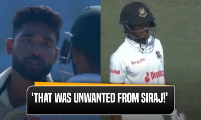 Mohammed Siraj gives a mouthful to Najmul Hossain Shanto, the latter gives a stunning reply with the bat
