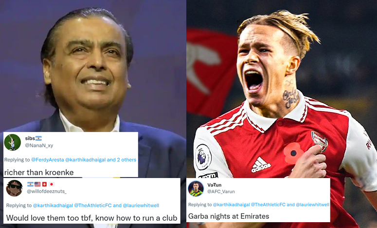 Reports of Mukesh Ambani willing to buy Arsenal leaves fans in splits