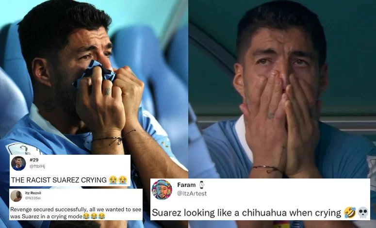 Tears for Suarez! Uruguay fall at group stages after Portugal fail to do  them a World Cup favour