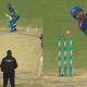 Shaheen Afridi with perfect yorker to dismiss Mohammad Rizwan in PSL
