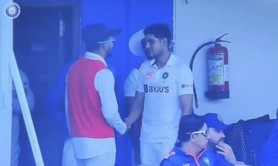 Shubman Gill and KL Rahul spotted shaking hands