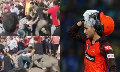 Fans Fight during Delhi Capitals vs Sunrisers Hyderabad game