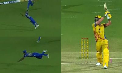 Murugan Ashwin takes a spectacular catch