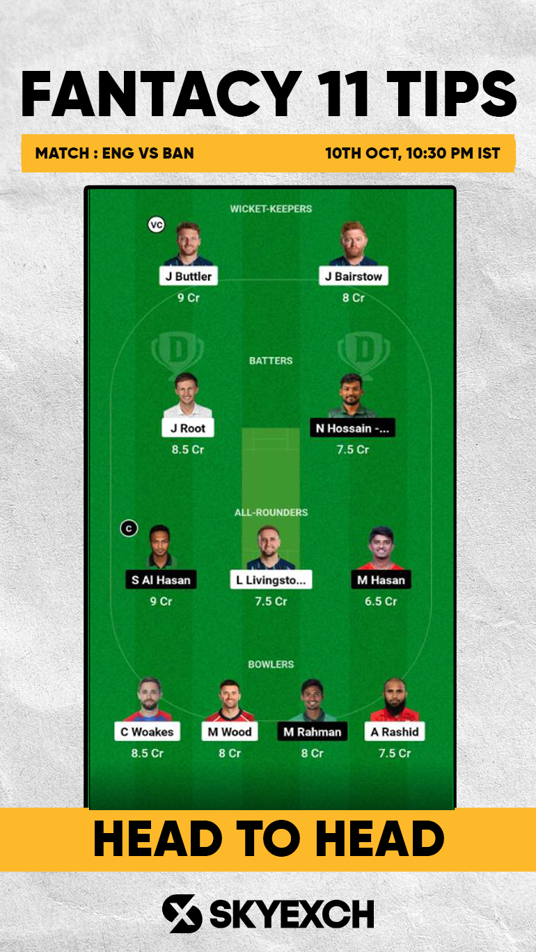 ENG vs BAN Dream11 Predictions 